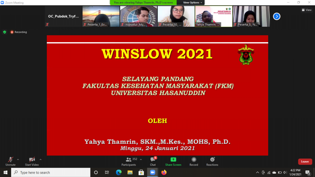 Kementerian Pelatihan dan Pembinaan Kader - Winslow 2021